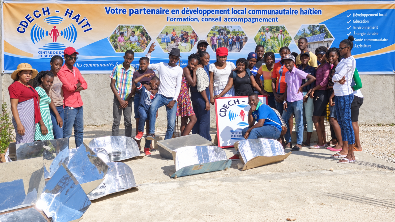 Activité de promotion des fours solaires du CDECH à La Gonâve